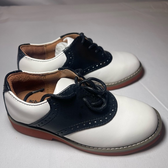 UPPER CLASS YOUTH WHITE/BLACK LEATHER SADDLE OXFORDS Size 11W NEW - Picture 5 of 10